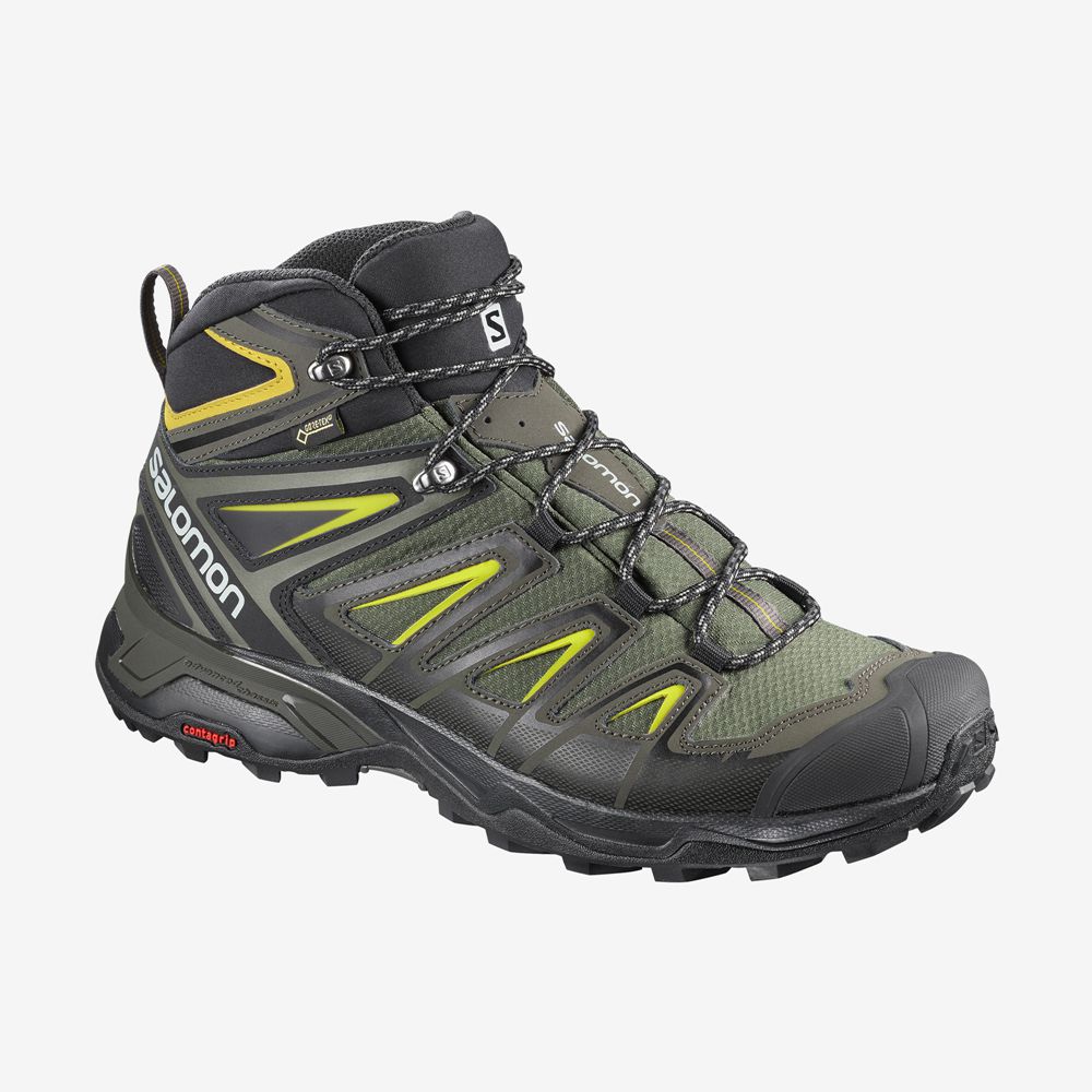 Salomon X ULTRA 3 WIDE MID GORE-TEX Botas De Montaña Hombre - Multicolor - Colombia (13095-RSZU)